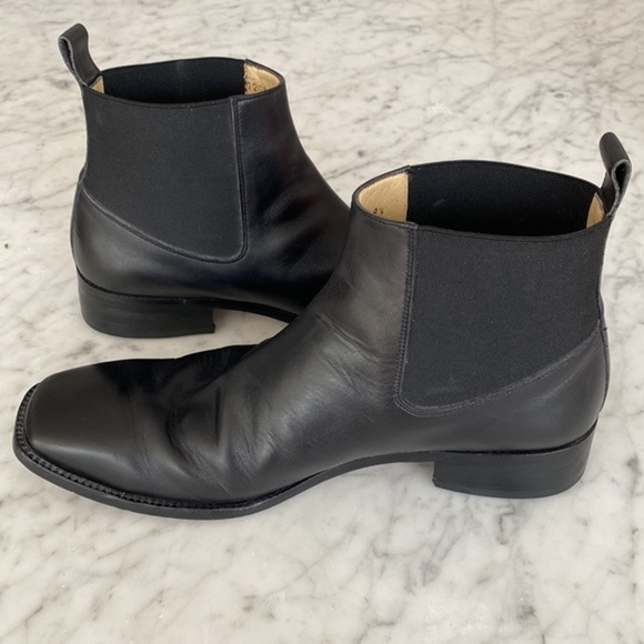 ⚡️Dolce and Gabbana Brushed Calfskin Square Toe Chelsea ankle boot - Size 8.5 - Picture 2 of 11